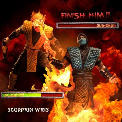 Mortal Kombat Estatua 1/10 Deluxe Art Scale Scorpion Fatality 27 cm
