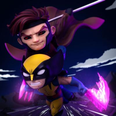 X-Men 97 Minifigura Mini Co. PVC Gambit and Wolverine 23 cm