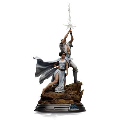Star Wars Estatua 1/10 Deluxe Art Scale Luke and Leia 41 cm