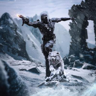 GI Joe Estatua 1/10 Art Scale Snake Eyes 23 cm