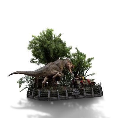 Parque Jurásico Estatua 1/20 Demi Art Scale T-Rex Chase 30 cm