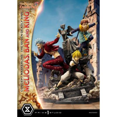 Seven Deadly Sins Concept Masterline Series Estatua Meliodas, Ban and King 55 cm