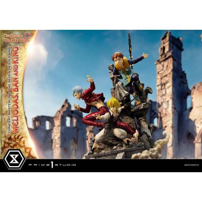 Seven Deadly Sins Concept Masterline Series Estatua Meliodas, Ban and King 55 cm