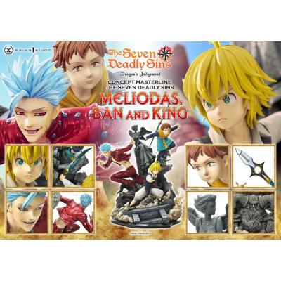 Seven Deadly Sins Concept Masterline Series Estatua Meliodas, Ban and King 55 cm