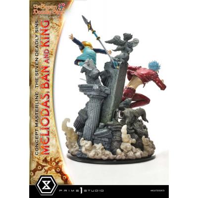 Seven Deadly Sins Concept Masterline Series Estatua Meliodas, Ban and King 55 cm