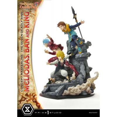 Seven Deadly Sins Concept Masterline Series Estatua Meliodas, Ban and King 55 cm