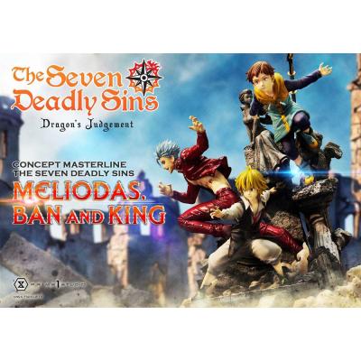 Seven Deadly Sins Concept Masterline Series Estatua Meliodas, Ban and King 55 cm