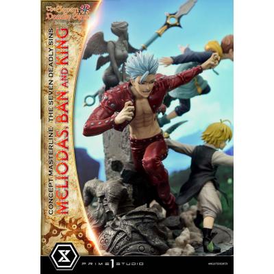 Seven Deadly Sins Concept Masterline Series Estatua Meliodas, Ban and King 55 cm