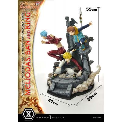 Seven Deadly Sins Concept Masterline Series Estatua Meliodas, Ban and King 55 cm