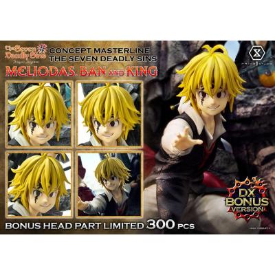 Seven Deadly Sins Concept Masterline Series Estatua Meliodas, Ban and King Deluxe Bonus Version 55 cm