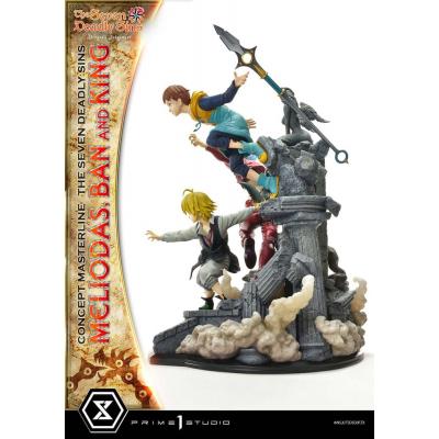 Seven Deadly Sins Concept Masterline Series Estatua Meliodas, Ban and King Deluxe Bonus Version 55 cm