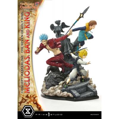 Seven Deadly Sins Concept Masterline Series Estatua Meliodas, Ban and King Deluxe Bonus Version 55 cm