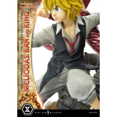 Seven Deadly Sins Concept Masterline Series Estatua Meliodas, Ban and King Deluxe Bonus Version 55 cm