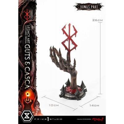 Berserk Estatua Legacy Art Kentaro Miura 1/4 Guts & Casca Bonus Version 72 cm