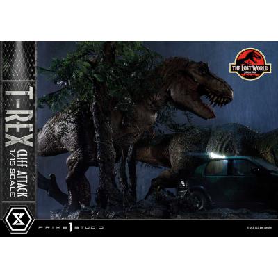 Jurassic World: The Lost World Estatua 1/15 T-Rex Cliff Attack 53 cm
