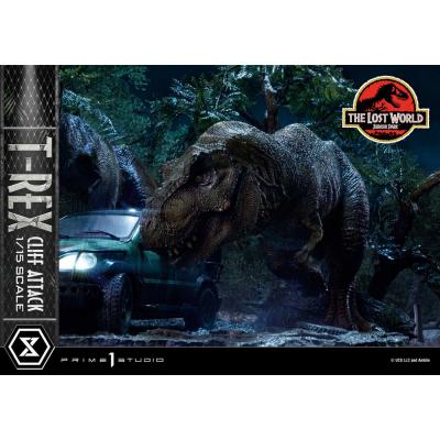 Jurassic World: The Lost World Estatua 1/15 T-Rex Cliff Attack 53 cm