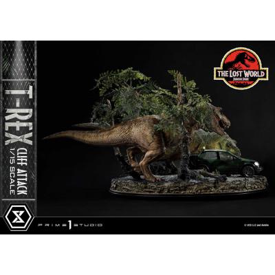 Jurassic World: The Lost World Estatua 1/15 T-Rex Cliff Attack Bonus Version 53 cm