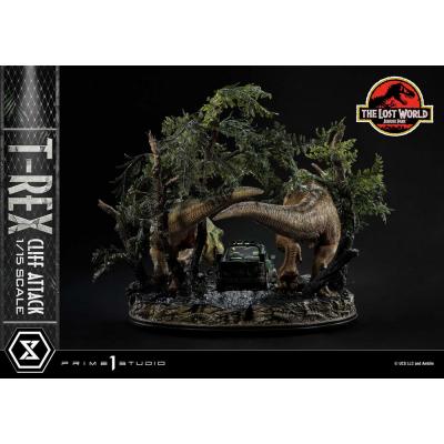 Jurassic World: The Lost World Estatua 1/15 T-Rex Cliff Attack Bonus Version 53 cm