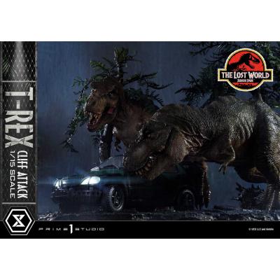 Jurassic World: The Lost World Estatua 1/15 T-Rex Cliff Attack Bonus Version 53 cm