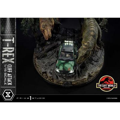 Jurassic World: The Lost World Estatua 1/15 T-Rex Cliff Attack Bonus Version 53 cm