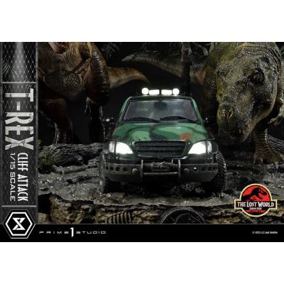 Jurassic World: The Lost World Estatua 1/15 T-Rex Cliff Attack Bonus Version 53 cm