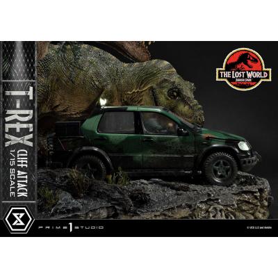 Jurassic World: The Lost World Estatua 1/15 T-Rex Cliff Attack Bonus Version 53 cm