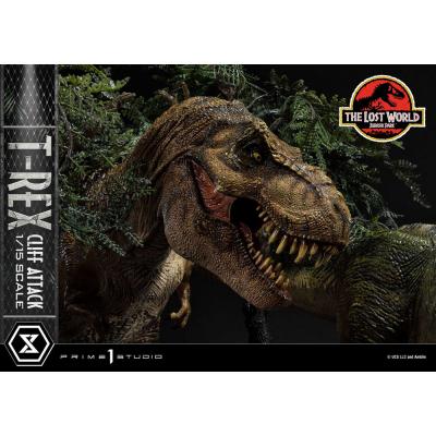 Jurassic World: The Lost World Estatua 1/15 T-Rex Cliff Attack Bonus Version 53 cm