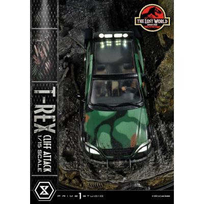 Jurassic World: The Lost World Estatua 1/15 T-Rex Cliff Attack Bonus Version 53 cm