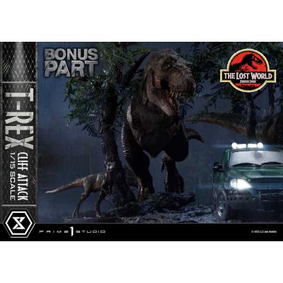 Jurassic World: The Lost World Estatua 1/15 T-Rex Cliff Attack Bonus Version 53 cm