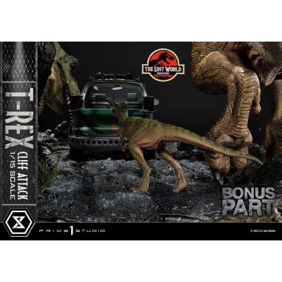 Jurassic World: The Lost World Estatua 1/15 T-Rex Cliff Attack Bonus Version 53 cm