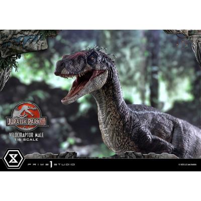 Jurassic Park III Estatua Legacy Museum Collection 1/6 Velociraptor Male Bonus Version 40 cm