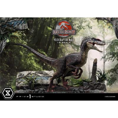 Jurassic Park III Estatua Legacy Museum Collection 1/6 Velociraptor Male Bonus Version 40 cm