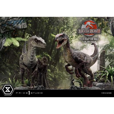 Jurassic Park III Estatua Legacy Museum Collection 1/6 Velociraptor Male Bonus Version 40 cm