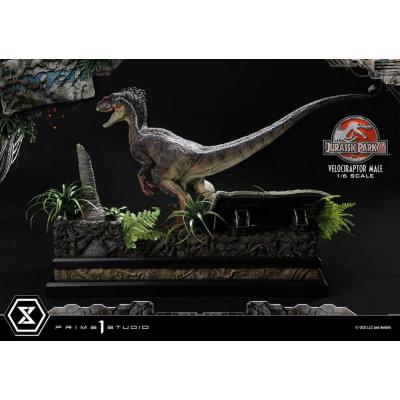 Jurassic Park III Estatua Legacy Museum Collection 1/6 Velociraptor Male Bonus Version 40 cm