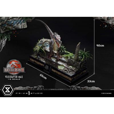 Jurassic Park III Estatua Legacy Museum Collection 1/6 Velociraptor Male Bonus Version 40 cm