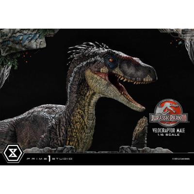Jurassic Park III Estatua Legacy Museum Collection 1/6 Velociraptor Male Bonus Version 40 cm