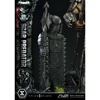 The Alien vs. Predator Estatua Museum Masterline Series 1/3 Scar Predator 93 cm
