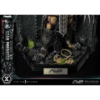 The Alien vs. Predator Estatua Museum Masterline Series 1/3 Scar Predator 93 cm