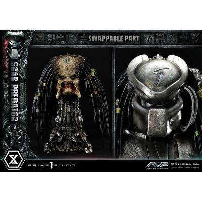 The Alien vs. Predator Estatua Museum Masterline Series 1/3 Scar Predator Deluxe Bonus Version 93 cm
