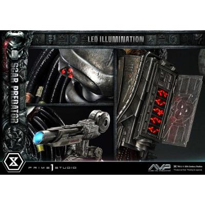 The Alien vs. Predator Estatua Museum Masterline Series 1/3 Scar Predator Deluxe Bonus Version 93 cm