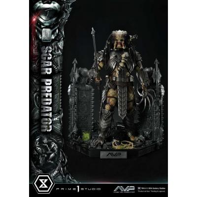The Alien vs. Predator Estatua Museum Masterline Series 1/3 Scar Predator Deluxe Bonus Version 93 cm