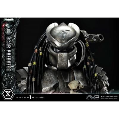 The Alien vs. Predator Estatua Museum Masterline Series 1/3 Scar Predator Deluxe Bonus Version 93 cm