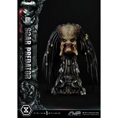 The Alien vs. Predator Estatua Museum Masterline Series 1/3 Scar Predator Deluxe Bonus Version 93 cm