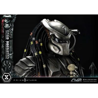 The Alien vs. Predator Estatua Museum Masterline Series 1/3 Scar Predator Deluxe Bonus Version 93 cm