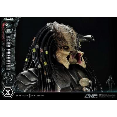 The Alien vs. Predator Estatua Museum Masterline Series 1/3 Scar Predator Deluxe Bonus Version 93 cm