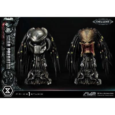 The Alien vs. Predator Estatua Museum Masterline Series 1/3 Scar Predator Deluxe Bonus Version 93 cm