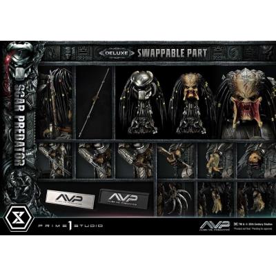 The Alien vs. Predator Estatua Museum Masterline Series 1/3 Scar Predator Deluxe Bonus Version 93 cm