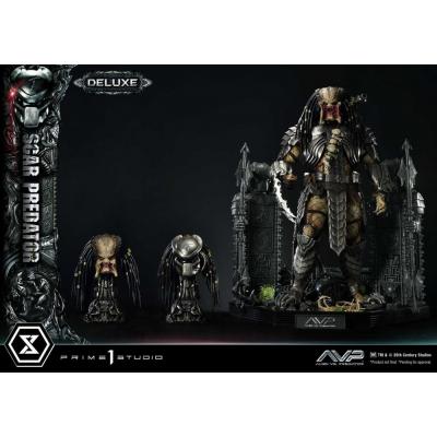 The Alien vs. Predator Estatua Museum Masterline Series 1/3 Scar Predator Deluxe Bonus Version 93 cm