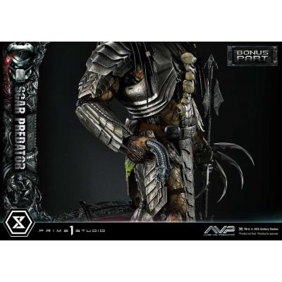 The Alien vs. Predator Estatua Museum Masterline Series 1/3 Scar Predator Deluxe Bonus Version 93 cm