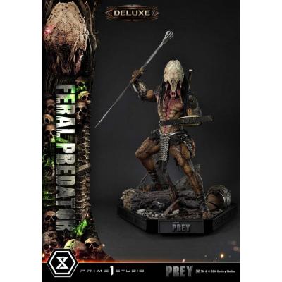 Prey (Movie) Estatua Museum Masterline Series 1/3 Feral Predator Deluxe Version 89 cm